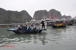 Crowded boat trip.